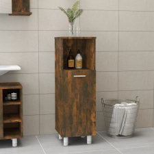 vidaXL Füstös tölgy színű szerelt fa fürdőszobaszekrény 30x30x95 cm fürdőszoba bútor