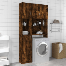 vidaXL Füstös tölgy színű szerelt fa fürdőszobaszekrény 32x25,5x190 cm fürdőszoba bútor