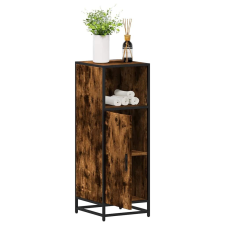 vidaXL füstös tölgy színű szerelt fa fürdőszobaszekrény 35x37,5x100 cm fürdőszoba bútor