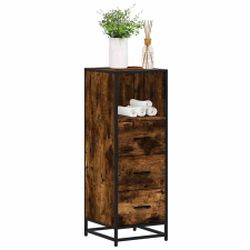vidaXL füstös tölgy színű szerelt fa fürdőszobaszekrény 35x37,5x100 cm fürdőszoba bútor