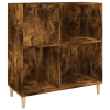 vidaXL Füstös tölgy színű szerelt fa hanglemezszekrény 84,5x38x89 cm