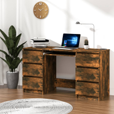 vidaXL füstös tölgy színű szerelt fa íróasztal 140 x 50 x 77 cm íróasztal