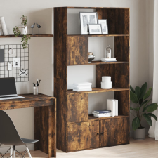 vidaXL füstös tölgy színű szerelt fa könyvespolc 100 x 36 x 189 cm bútor