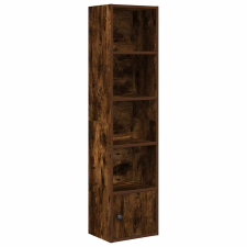 vidaXL füstös tölgy színű szerelt fa könyvszekrény 31x24x127 cm (860350) bútor