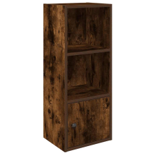 vidaXL füstös tölgy színű szerelt fa könyvszekrény 31x24x77 cm (860332) bútor
