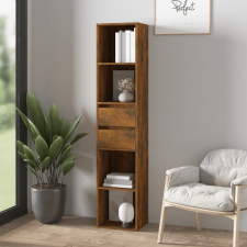 vidaXL füstös tölgy színű szerelt fa könyvszekrény 36 x 30 x 171 cm bútor