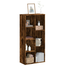 vidaXL füstös tölgy színű szerelt fa könyvszekrény 50x25x105 cm bútor