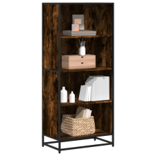vidaXL füstös tölgy színű szerelt fa könyvszekrény 60 x 35 x 139 cm bútor