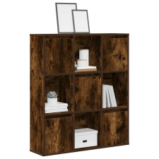 vidaXL füstös tölgy színű szerelt fa könyvszekrény 89x24x101,5 cm bútor