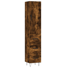 vidaXL füstös tölgy színű szerelt fa magasszekrény 34,5x34x180 cm (3198886) bútor