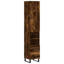 vidaXL füstös tölgy színű szerelt fa magasszekrény 34,5x34x180 cm (3198942) bútor