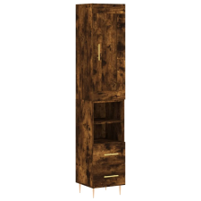 vidaXL füstös tölgy színű szerelt fa magasszekrény 34,5x34x180 cm (3200254) bútor
