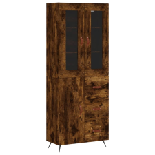vidaXL füstös tölgy színű szerelt fa magasszekrény 69,5 x 34 x 180 cm (3198446) bútor