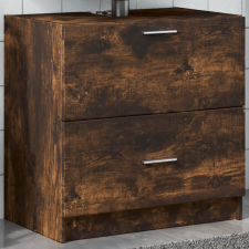 vidaXL füstös tölgy színű szerelt fa mosdószekrény 59 x 37 x 59 cm fürdőszoba bútor