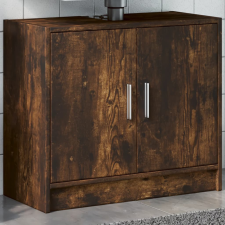 vidaXL füstös tölgy színű szerelt fa mosdószekrény 63 x 29 x 55 cm fürdőszoba bútor