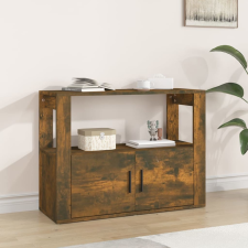 vidaXL füstös tölgy színű szerelt fa tálalószekrény 80x30x60 cm bútor