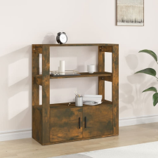 vidaXL füstös tölgy színű szerelt fa tálalószekrény 80x30x90 cm bútor