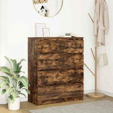 vidaXL füstös tölgy színű szerelt fa tálalószekrény 80x35x99 cm bútor