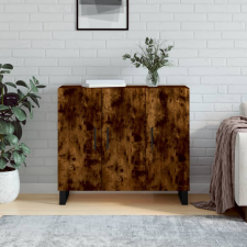 vidaXL füstös tölgy színű szerelt fa tálalószekrény 90 x 34 x 80 cm bútor