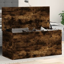 vidaXL füstös tölgy színű szerelt fa tárolóláda 100x42x46 cm bútor