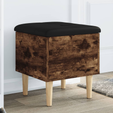 vidaXL füstös tölgy színű szerelt fa tárolópad 42x42x46 cm bútor