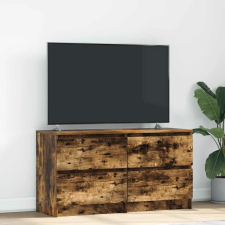 vidaXL füstös tölgy színű szerelt fa TV-szekrény 100x35x54 cm bútor