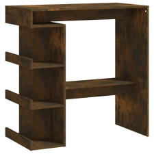 vidaXL füstös tölgyszínű bárasztal tárolópolccal 100 x 50 x 101,5 cm (812960) bútor