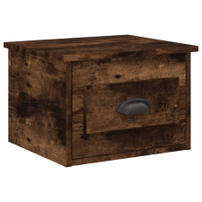 vidaXL füstös tölgyszínű falra szerelhető éjjeliszekrény 41,5x36x28 cm (816386) bútor