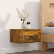 vidaXL füstös tölgyszínű falra szerelhető éjjeliszekrény 50x36x25 cm bútor