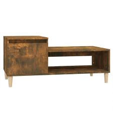 vidaXL füstös tölgyszínű fatermék dohányzóasztal 100 x 50 x 45 cm (821129) bútor
