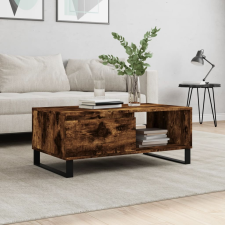 vidaXL füstös tölgyszínű fatermék dohányzóasztal 90x50x36,5 cm bútor
