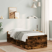 vidaXL füstös tölgyszínű kisméretű egyszemélyes ágykeret 75 x 190 cm ágy és ágykellék