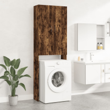vidaXL Füstös tölgyszínű mosógépszekrény 64 x 25,5 x 190 cm fürdőszoba bútor