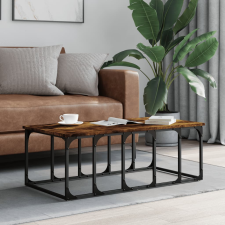 vidaXL füstös tölgyszínű műfa dohányzóasztal 100x50x35,5 cm bútor