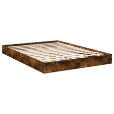 vidaXL füstös tölgyszínű szerelt fa ágykeret 140 x 200 cm (842025) ágy és ágykellék