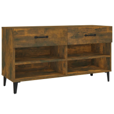 vidaXL füstös tölgyszínű szerelt fa cipősszekrény 102 x 35 x 55 cm (817570) bútor