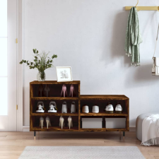 vidaXL füstös tölgyszínű szerelt fa cipősszekrény 102 x 36 x 60 cm bútor