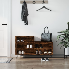 vidaXL füstös tölgyszínű szerelt fa cipősszekrény 102 x 36 x 60 cm bútor