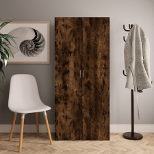 vidaXL füstös tölgyszínű szerelt fa cipősszekrény 80x35,5x180 cm bútor