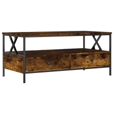 vidaXL füstös tölgyszínű szerelt fa dohányzóasztal 100 x 51 x 45 cm (835301) bútor