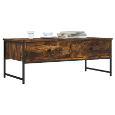 vidaXL füstös tölgyszínű szerelt fa dohányzóasztal 101 x 49 x 39,5 cm bútor