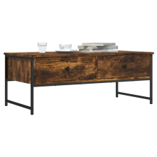 vidaXL füstös tölgyszínű szerelt fa dohányzóasztal 101 x 49 x 39,5 cm bútor