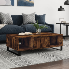 vidaXL füstös tölgyszínű szerelt fa dohányzóasztal 104x60x35 cm bútor