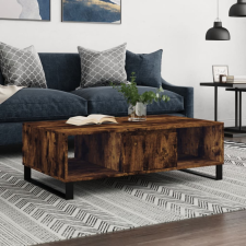 vidaXL füstös tölgyszínű szerelt fa dohányzóasztal 104x60x35 cm bútor