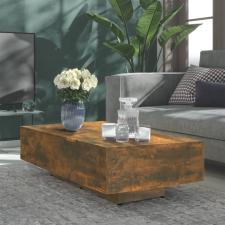 vidaXL füstös tölgyszínű szerelt fa dohányzóasztal 115 x 60 x 31 cm bútor