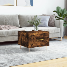 vidaXL füstös tölgyszínű szerelt fa dohányzóasztal 50 x 50 x 40 cm bútor
