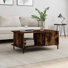 vidaXL füstös tölgyszínű szerelt fa dohányzóasztal 90 x 50 x 40 cm bútor