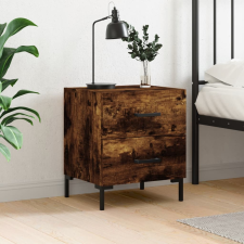vidaXL füstös tölgyszínű szerelt fa éjjeliszekrény 40 x 35 x 47,5 cm bútor