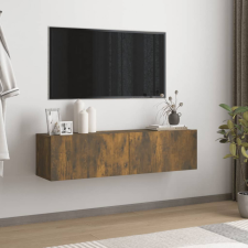 vidaXL füstös tölgyszínű szerelt fa fali TV-szekrény 120 x 30 x 30 cm bútor