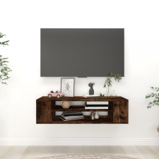 vidaXL füstös tölgyszínű szerelt fa függő TV-szekrény 100x30x26,5 cm bútor